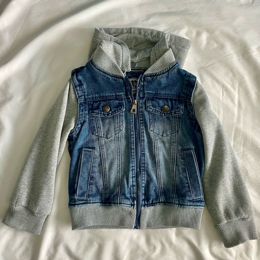 Urban Republic Hooded Denim Jacket size M 5/6